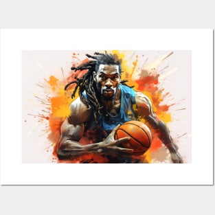 Basketball Action Sport Painting Abstract Art Decor Posters and Art